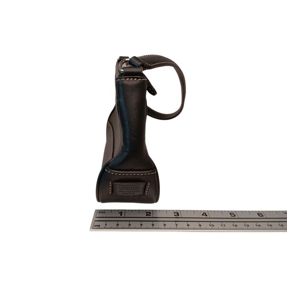 Vintage Coach Small Mini Handbag Purse Black  Leather Hampton 7785 - Picture 11 of 11